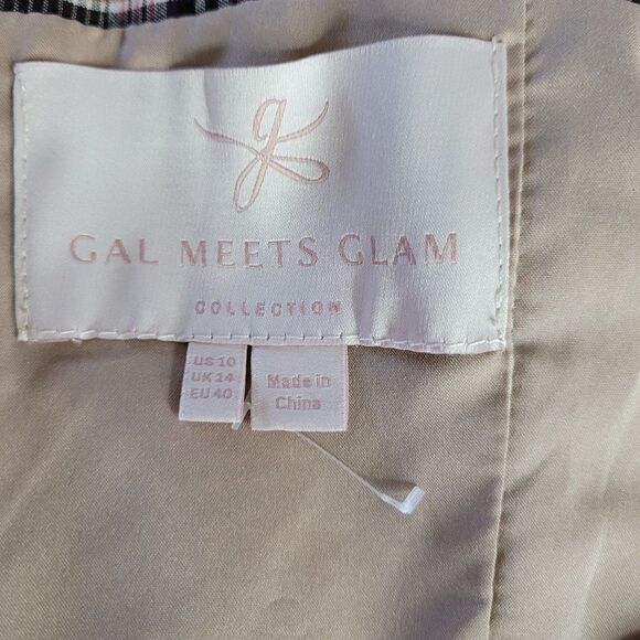 Gal Meets Glam Madison Tie Front Dress Retro 60s Apron Pinafore Plaid Pink Sz 10 - Picture 4 of 14